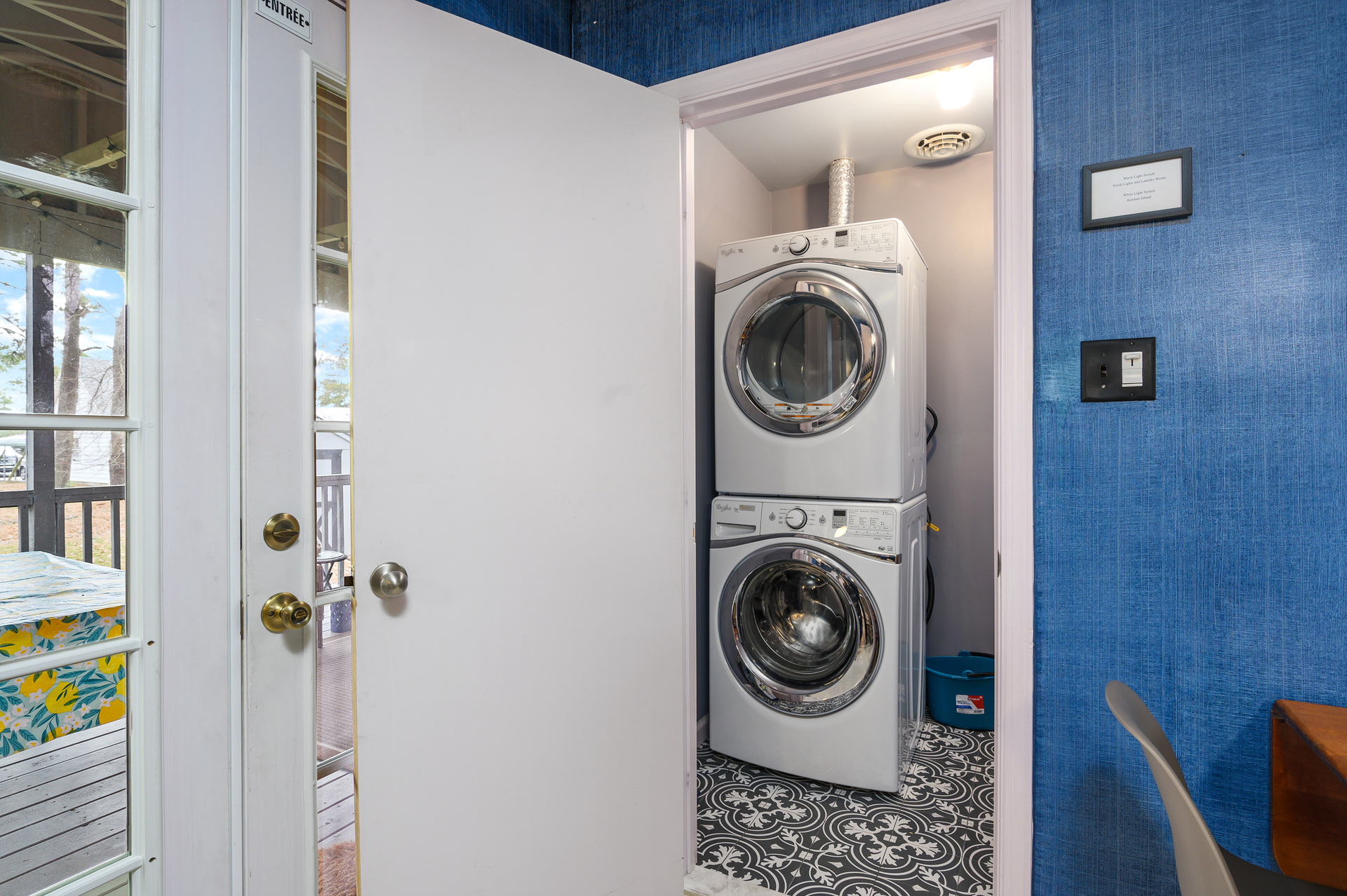 Convenient Washer and Dryer just off Kitchen.