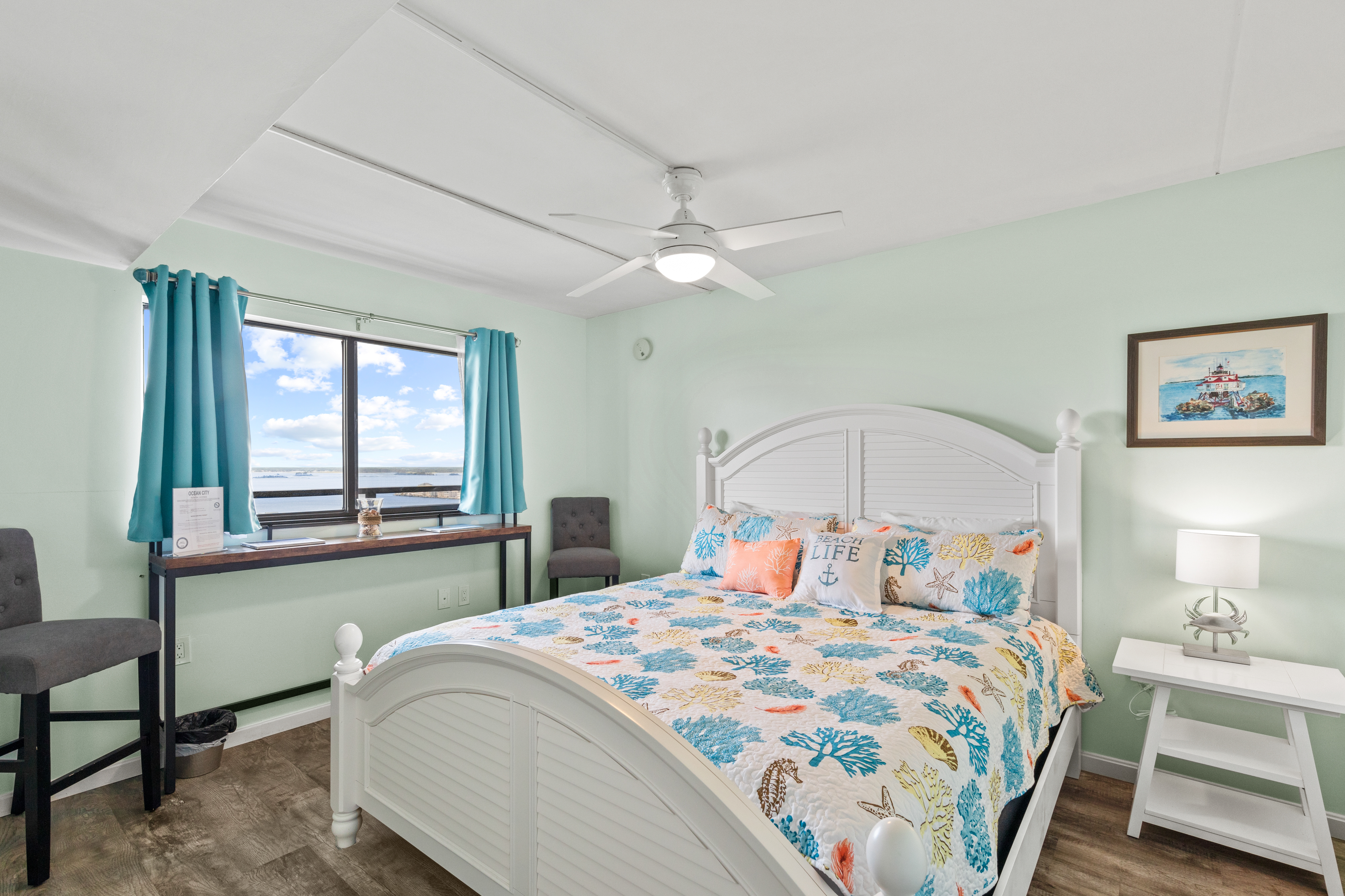 The elegant Bedroom will feel like home right away with a luxurious King Bed!