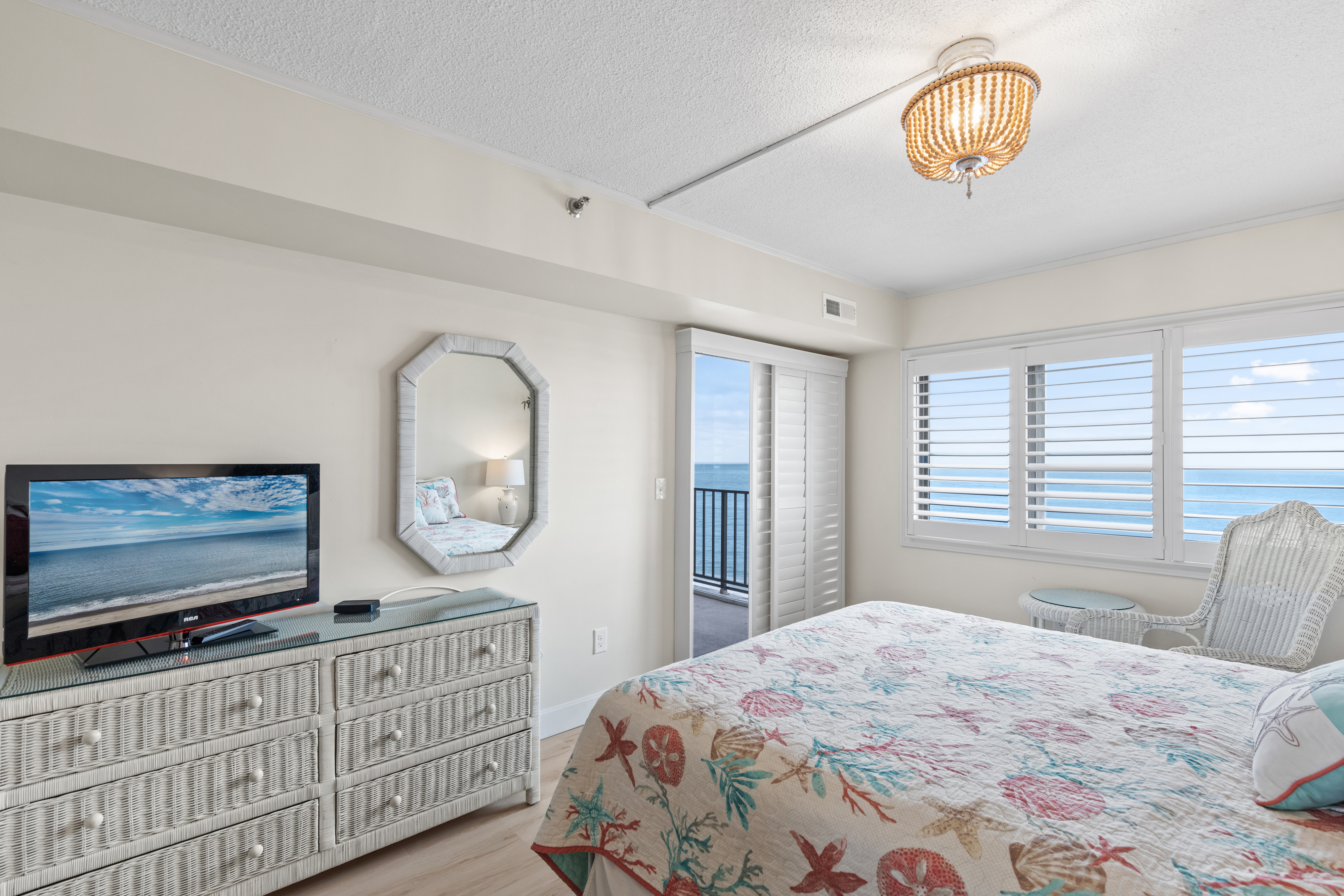 With a comfy Queen Bed, Flat Screen TV!