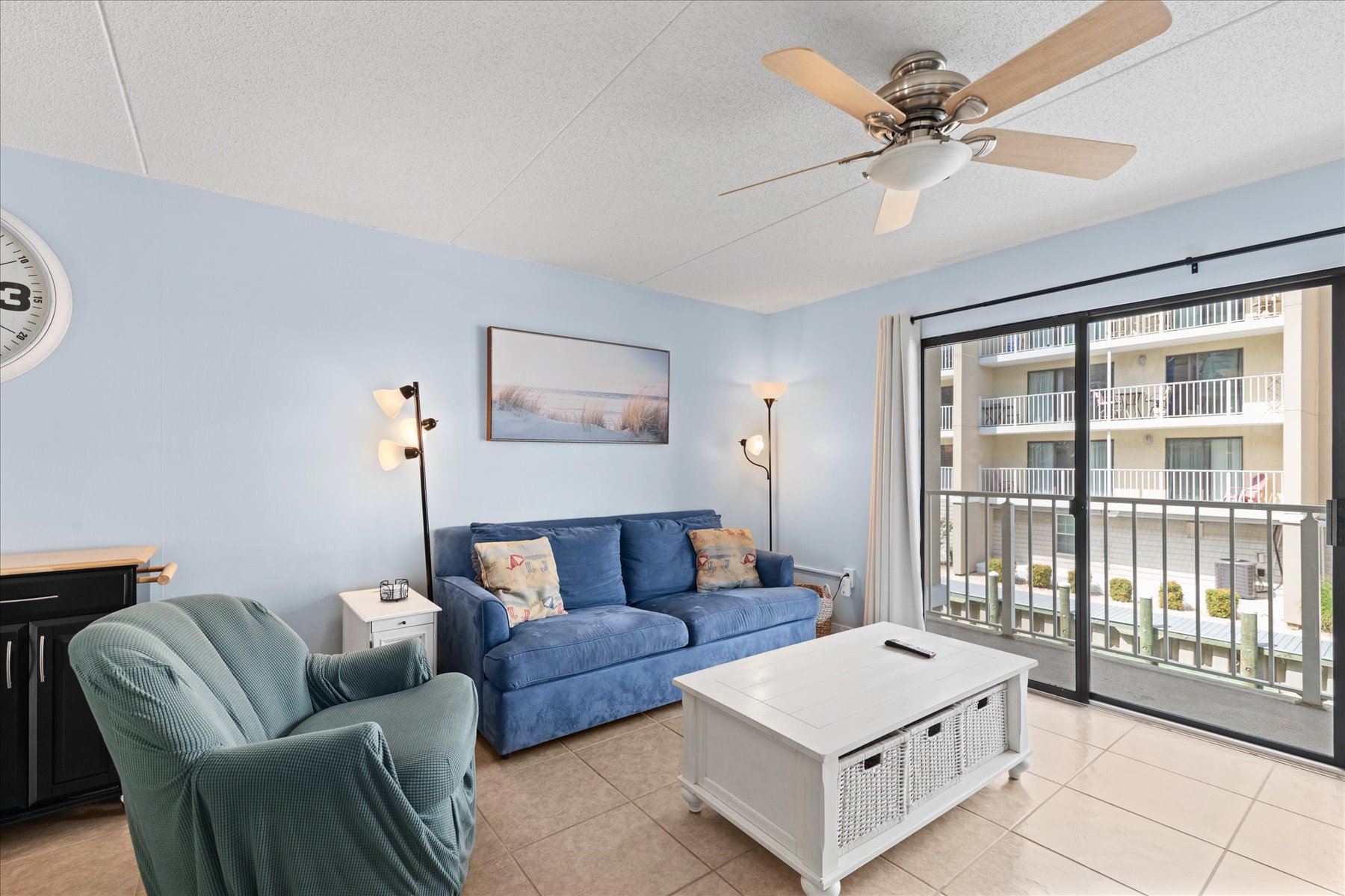 Plenty of Natural Light flows in from the Balcony.