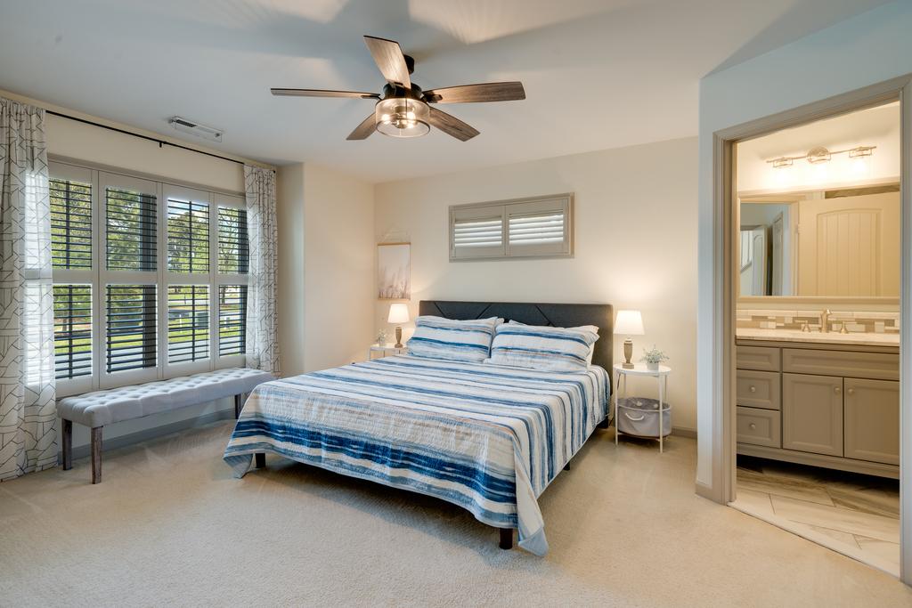 Huge 1st Floor Primary Bedroom with King Bed.