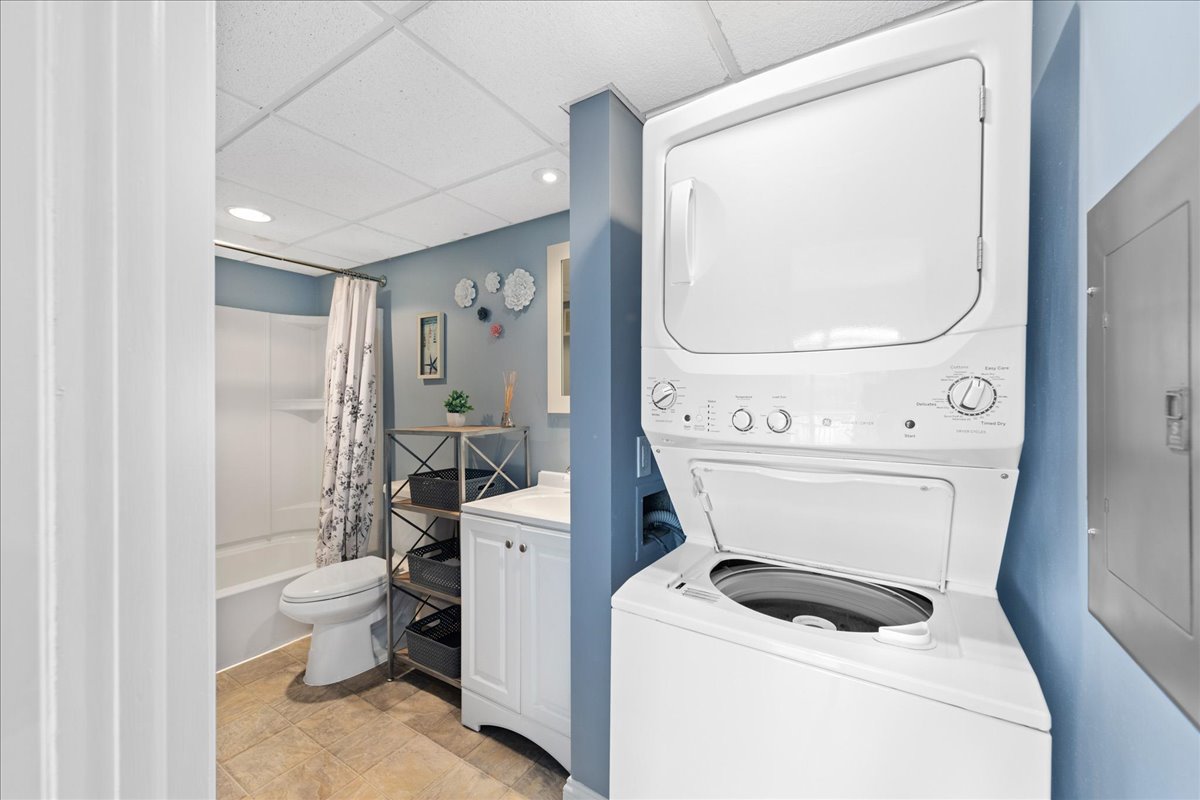 You'll love the convenience of the Stacked Washer & Dryer.