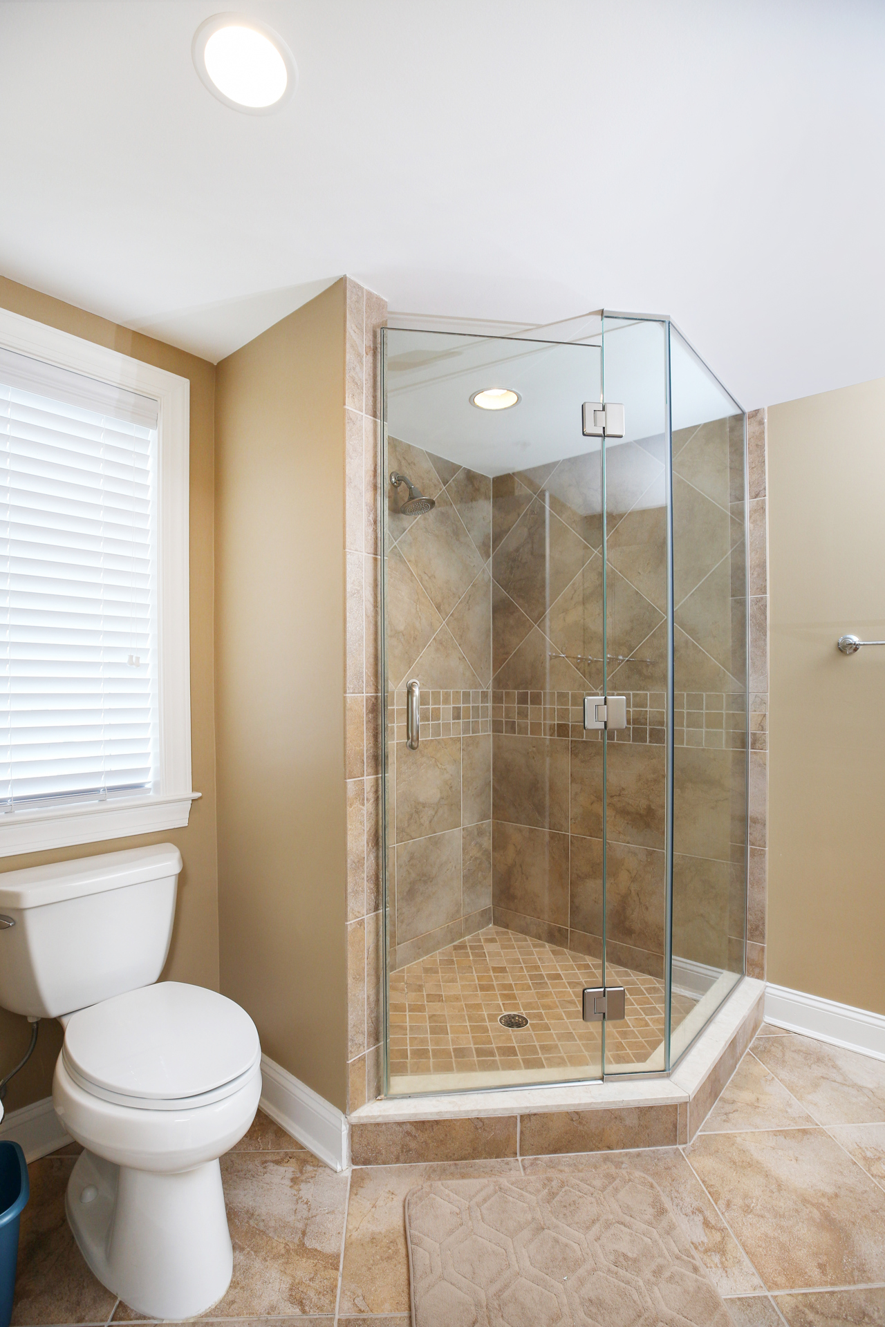 Stunning Walk-In Shower with Custom Tile