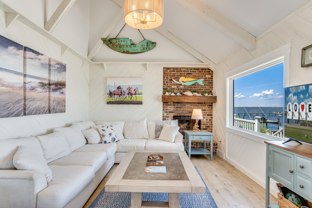 Relax in the Living Area with amazing Bay Views.