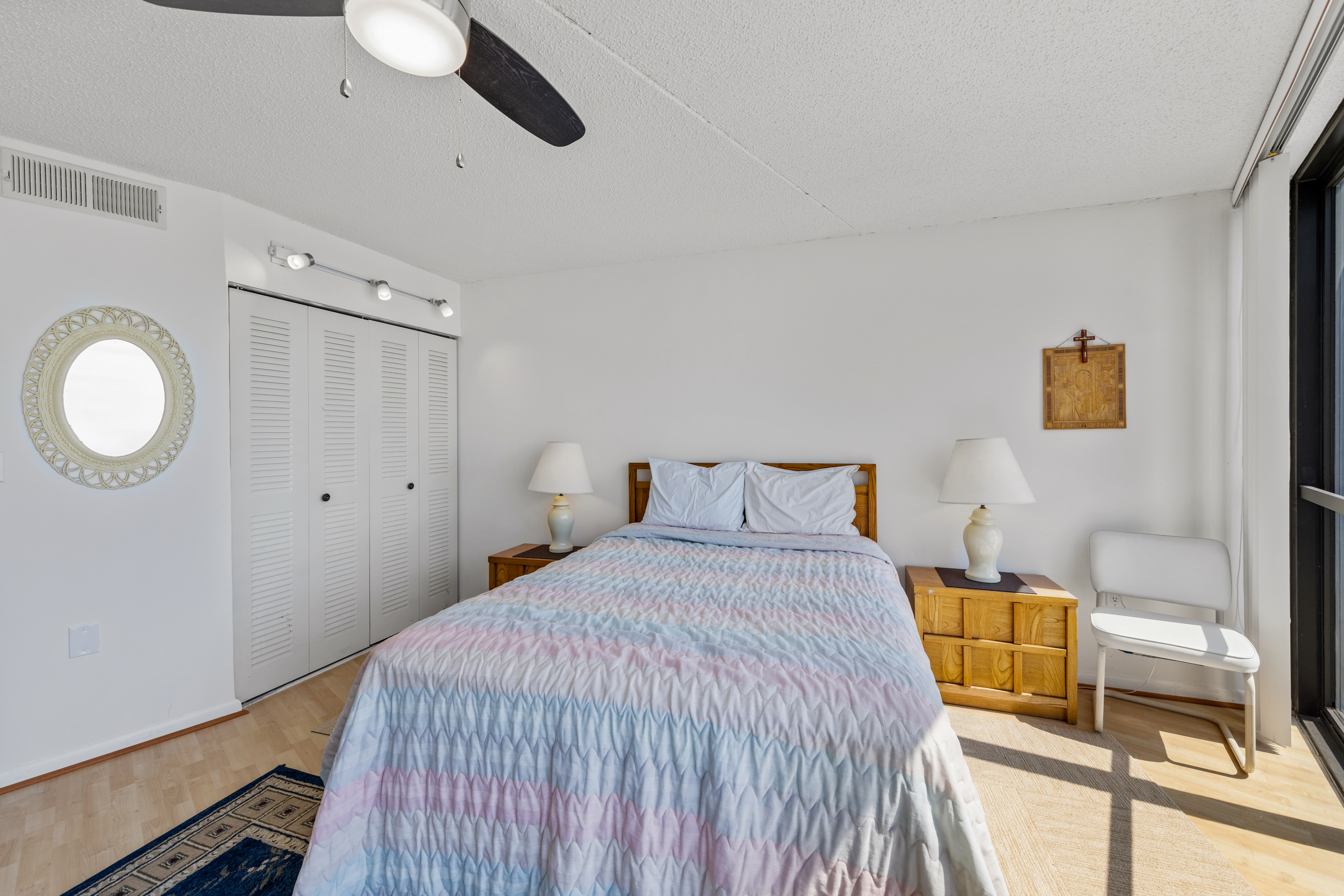 Roomy closet for all your flip flops and summer attire.