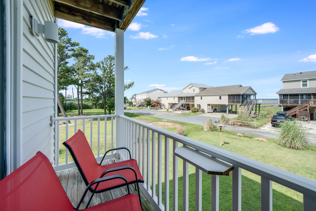Slip out to the Deck to take in peek-a-boo Views of the Chincoteague Bay.