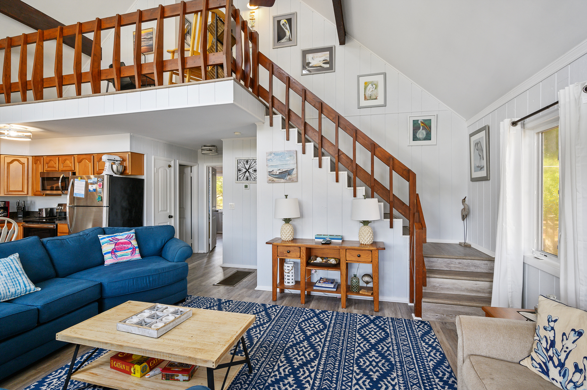 Wander upstairs to the Master Bedroom and Work Station.