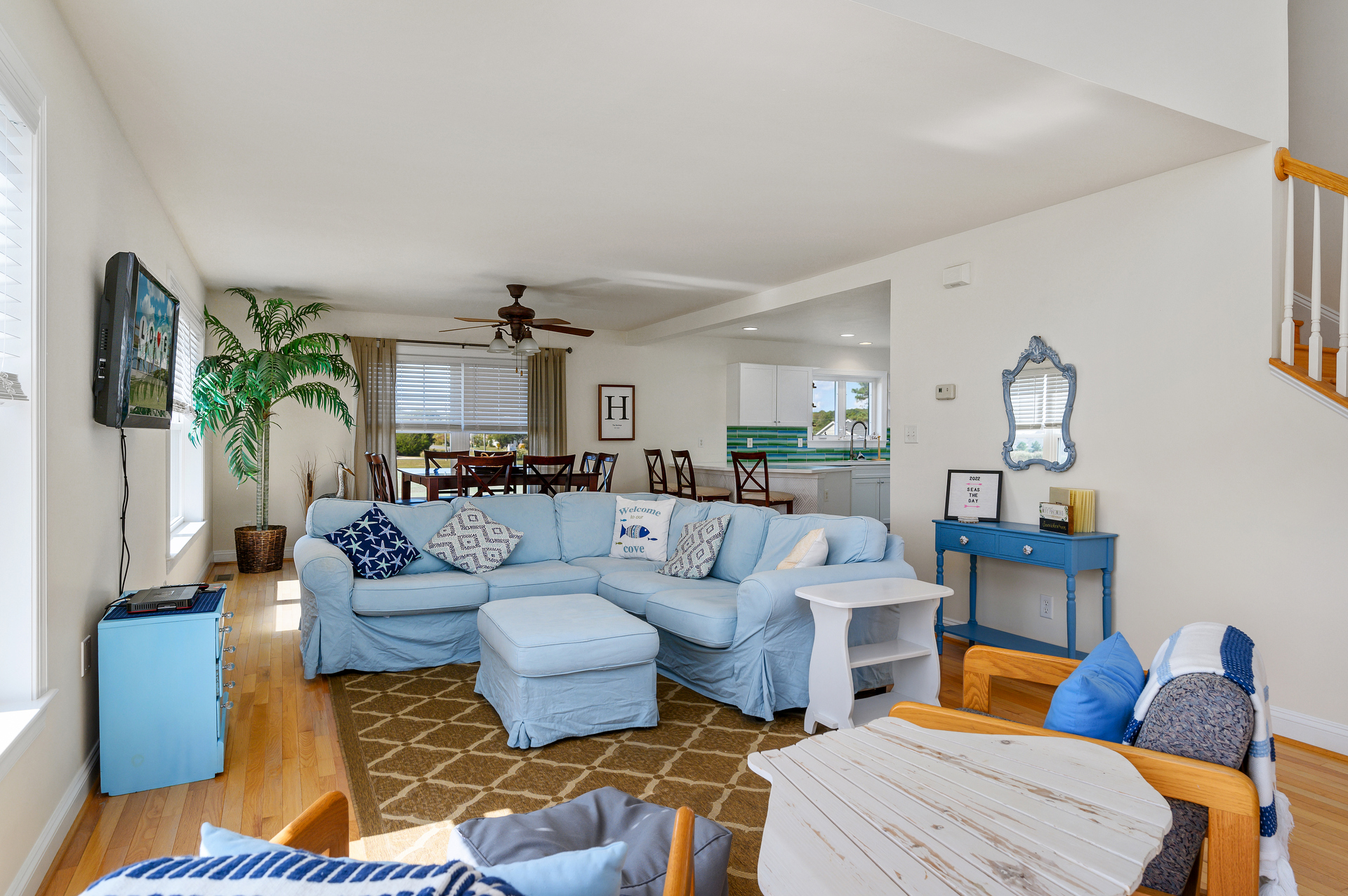 The Baywatch Bungalow is only 20 minutes from Chincoteague Island.