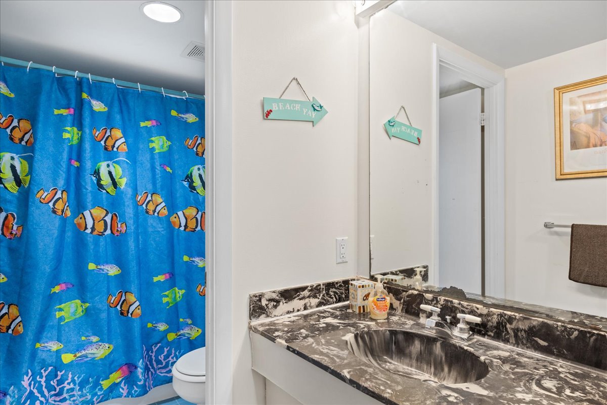 The Hall Bath has a Shower/Tub Combo.