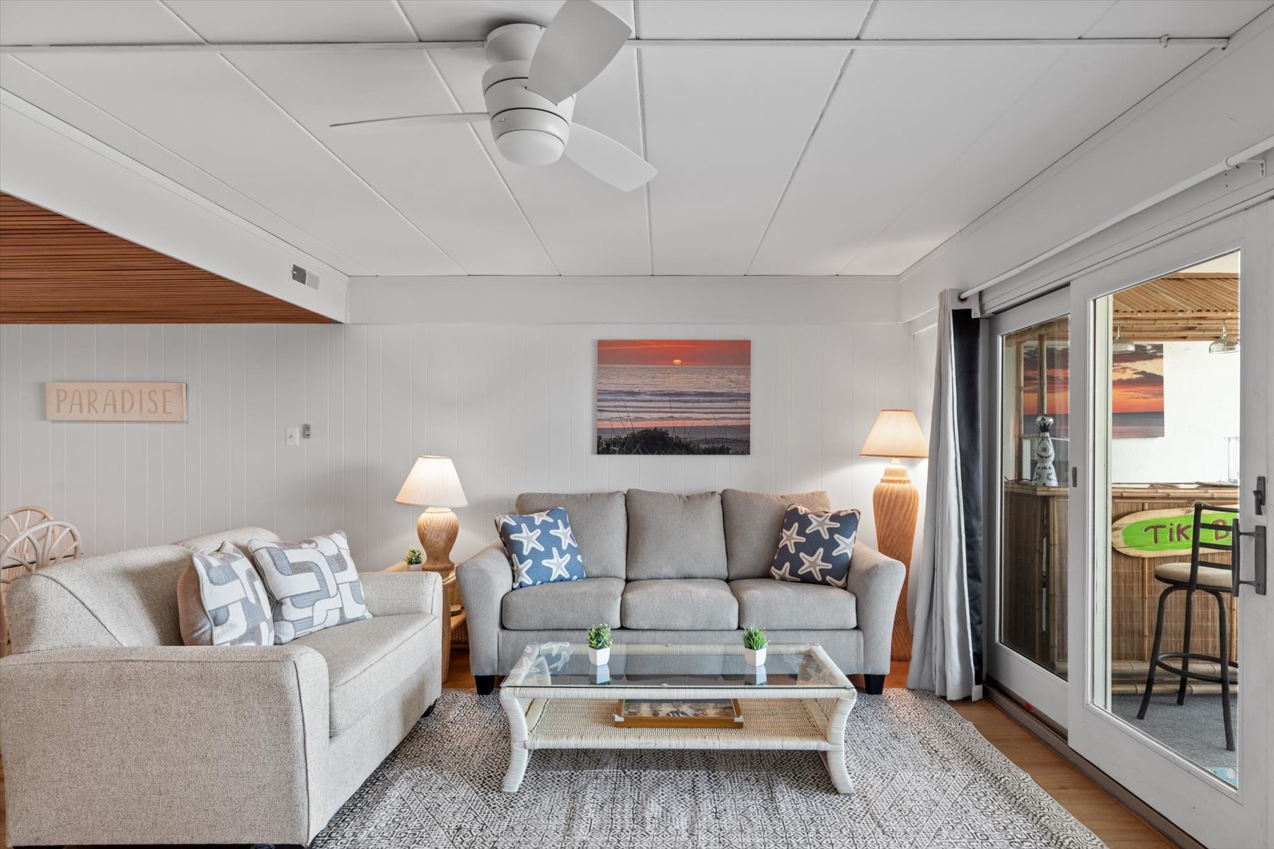 Have a quick snooze on the sleeper sofa or twin sleep chair.