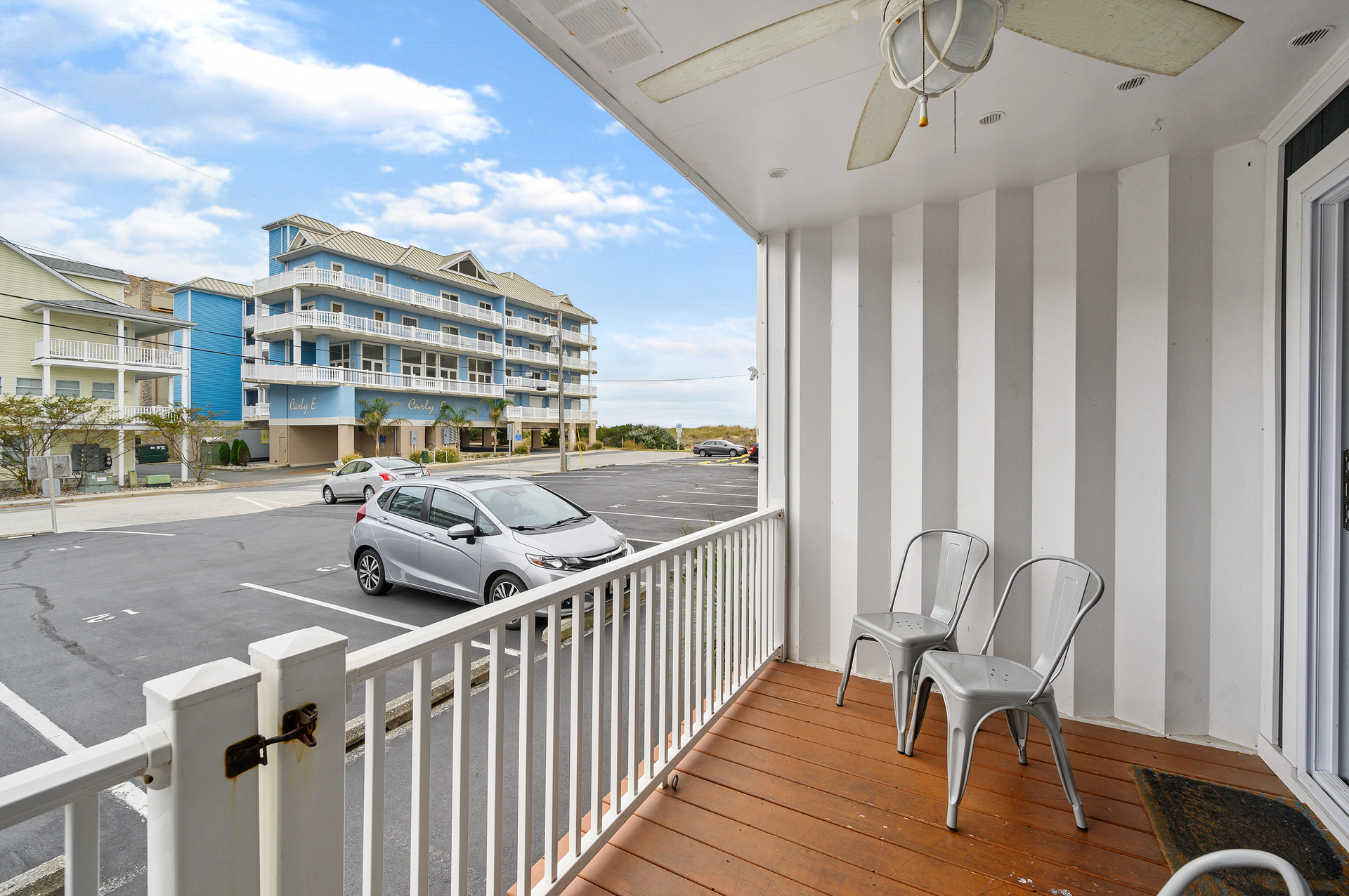 You can see the beach from your balcony