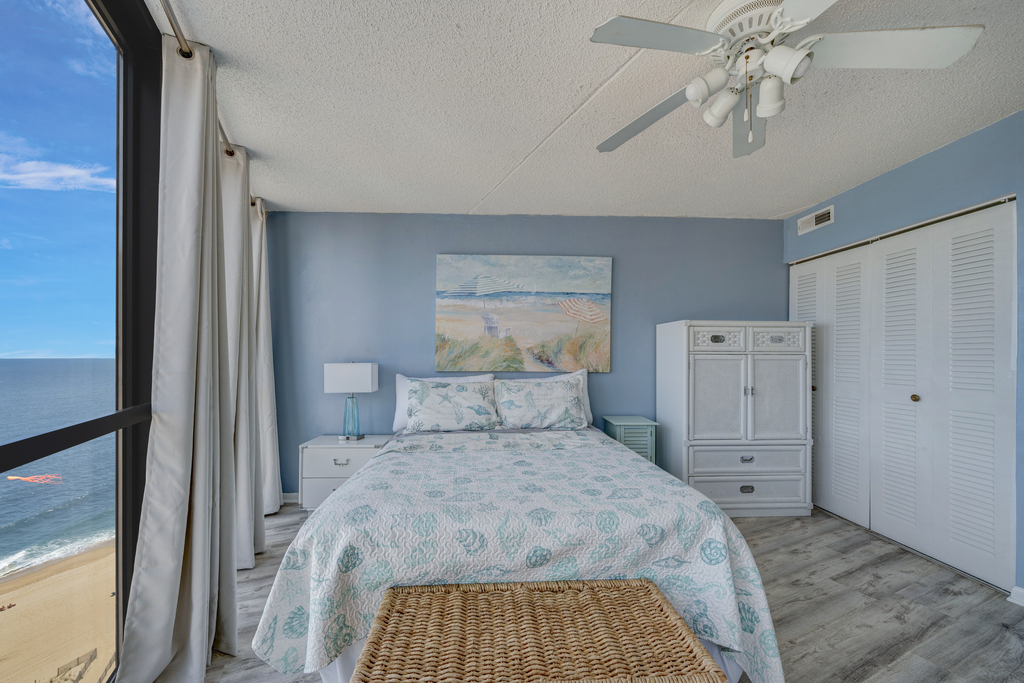 Primary Bedroom is Bright and Beachy!