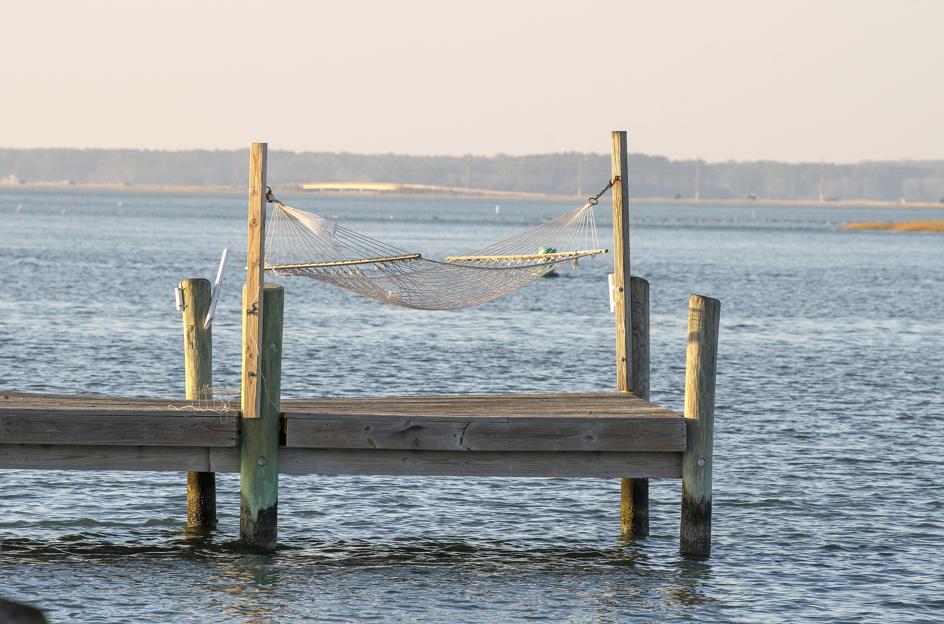 Relax in the Hammock and take in that salty, sweet bay breeze.