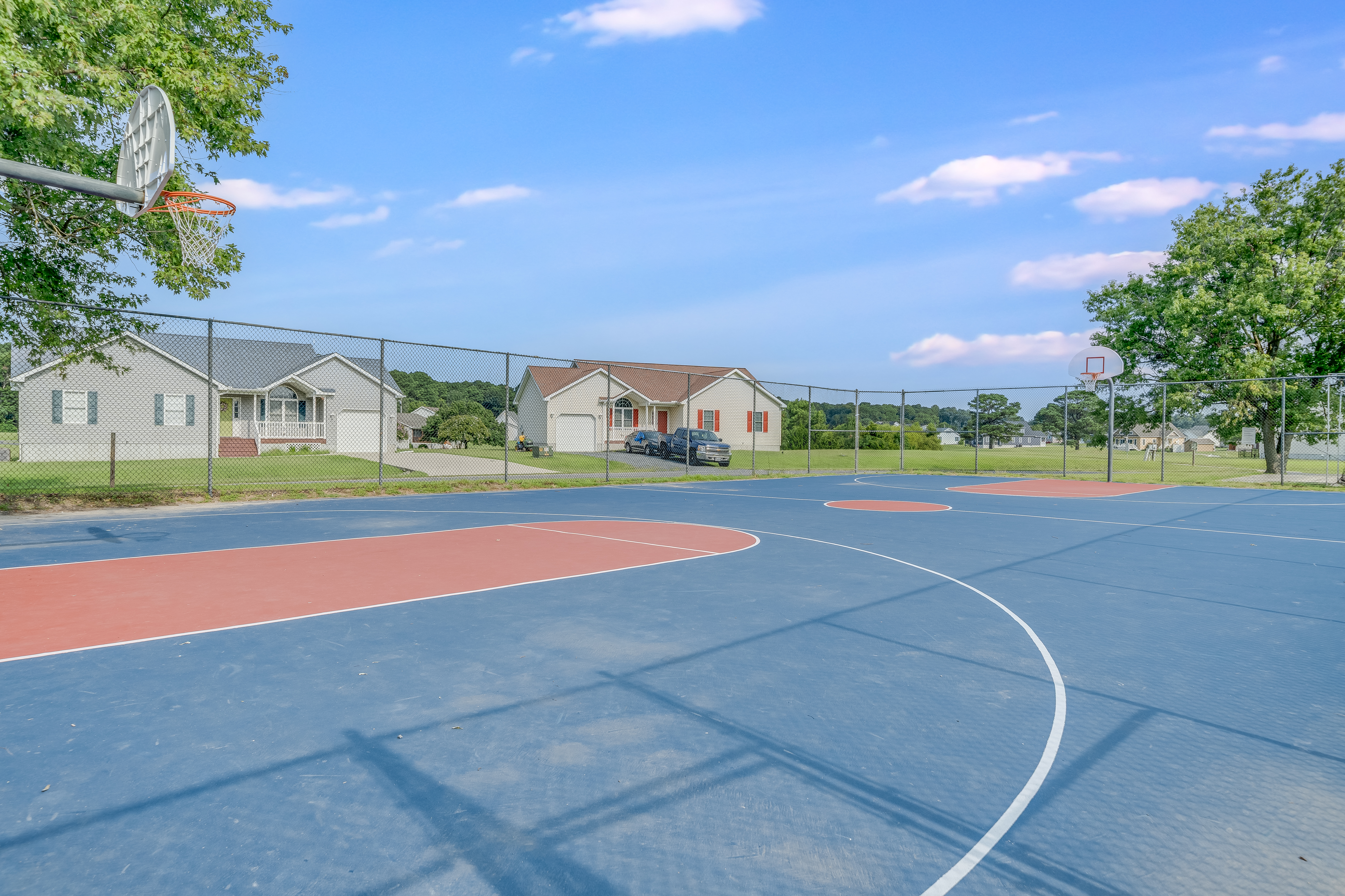 Grab some friends or meet new ones at the community basketball court