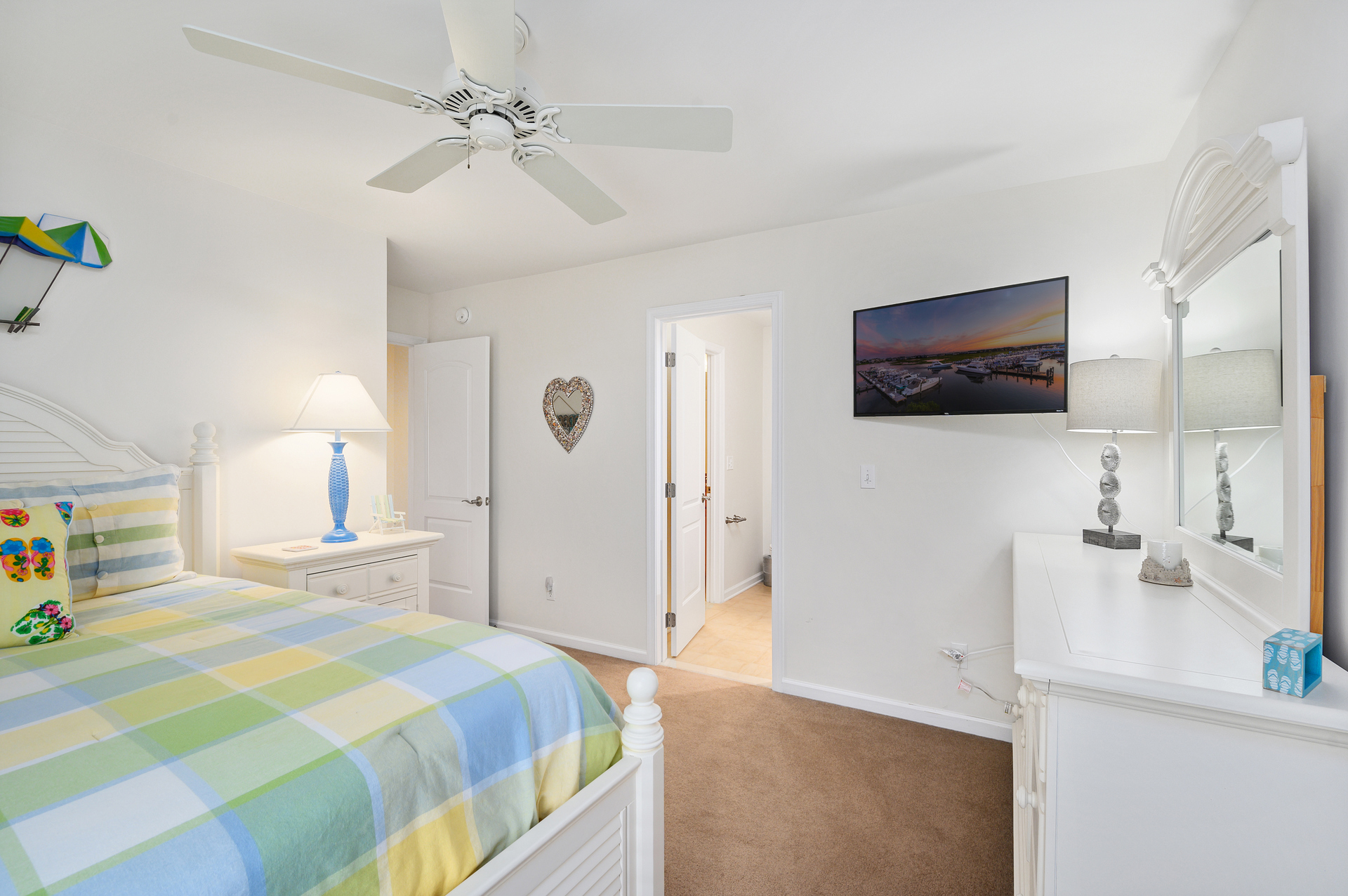 Relax and enjoy the Flat Screen TV as well as access to the shared Hall Bath