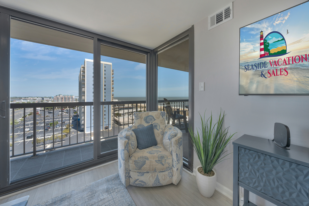 Enjoy the Breathtaking Ocean Views while you cozy up in the Living Room.