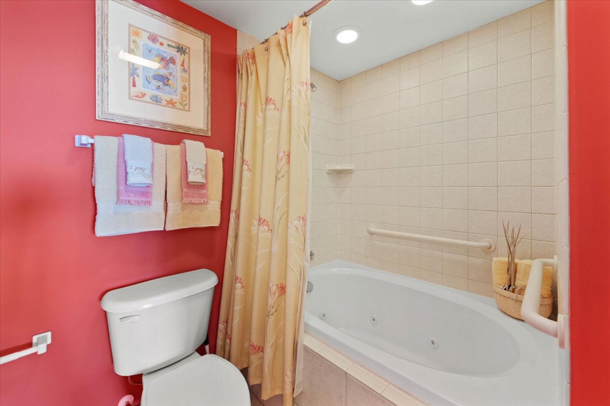 The Primary Bath offers a Shower/Jacuzzi Tub Combo