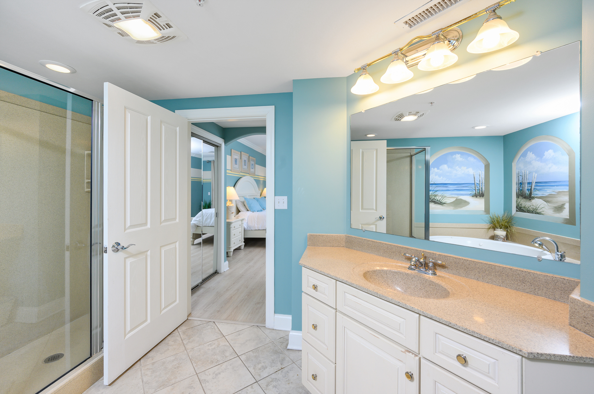 The Primary Bath is a spa like retreat just off the Primary Bedroom.