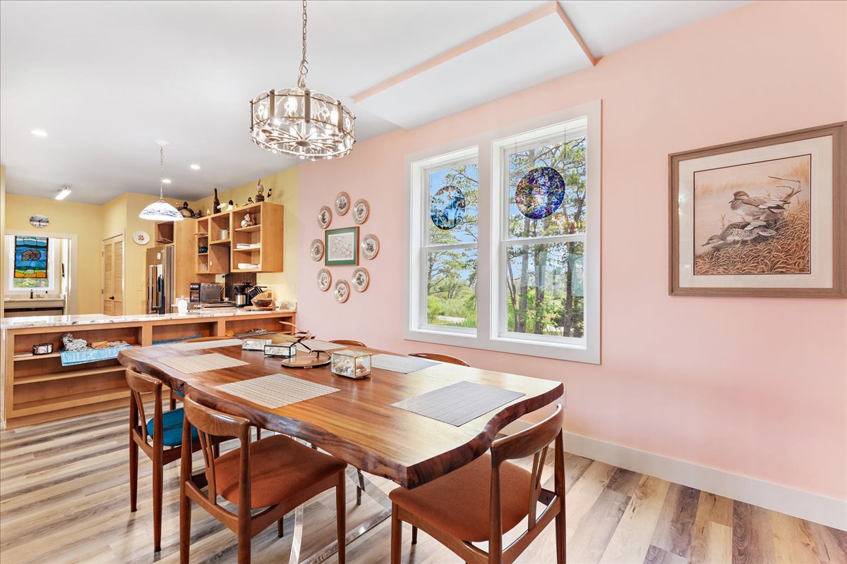 Dine in the comfort of Central AC, or out on the Porch.