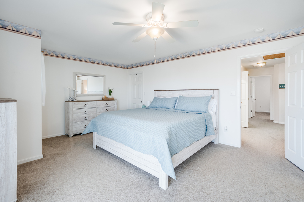 Dressed in cool coastal colors, it promises a restful retreat.