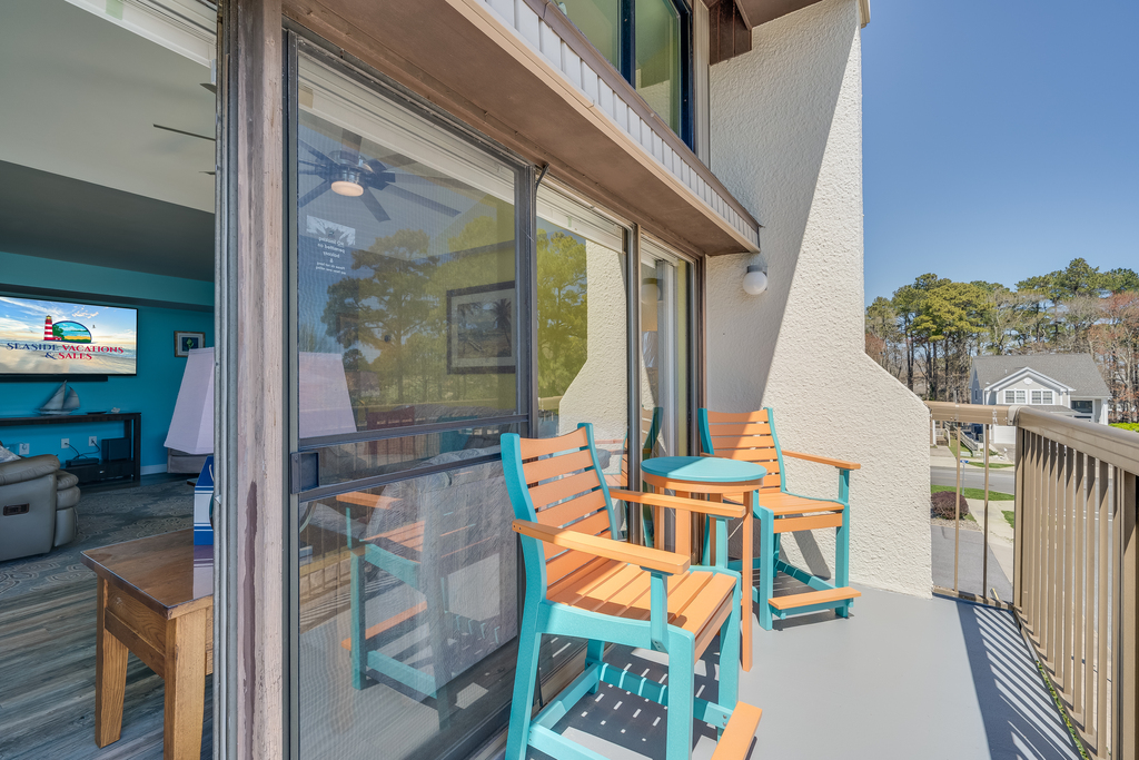 Sip morning coffee on the Balcony.