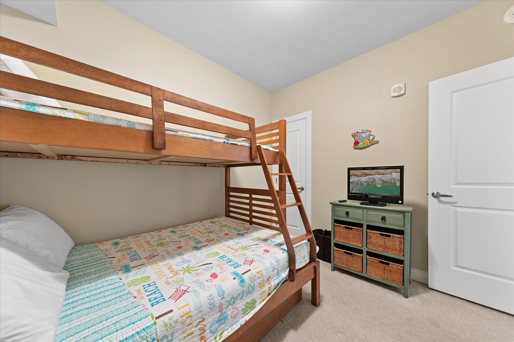 Bedroom 3 will comfortably sleep 4, with a Pyramid Bunk and Twin Trundle.