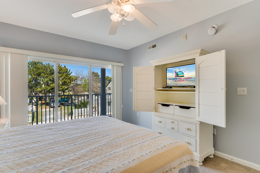 Unwind after a day at the beach with a movie or your favorite show!