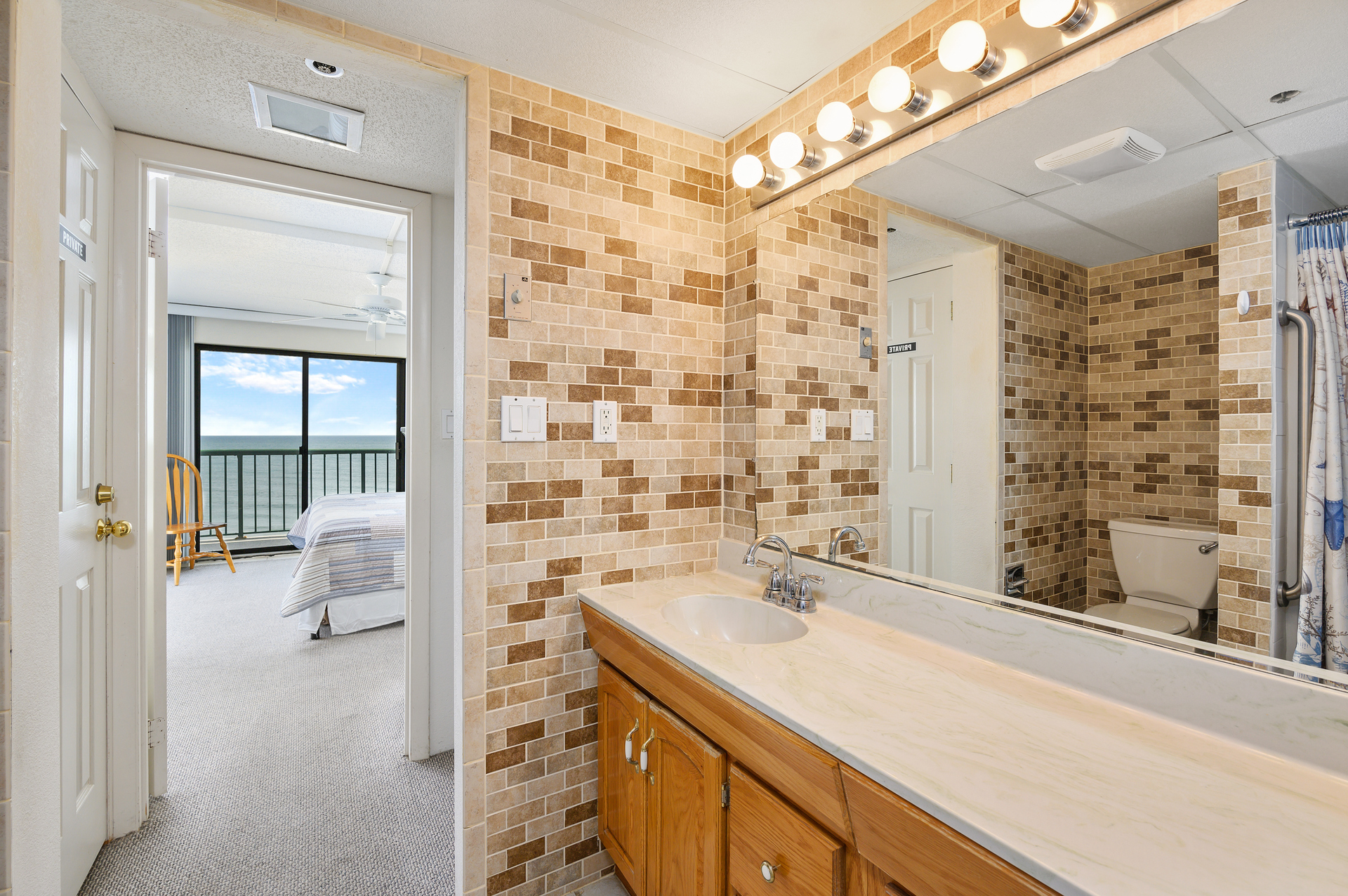 Custom tiled Primary bathroom with walk in shower