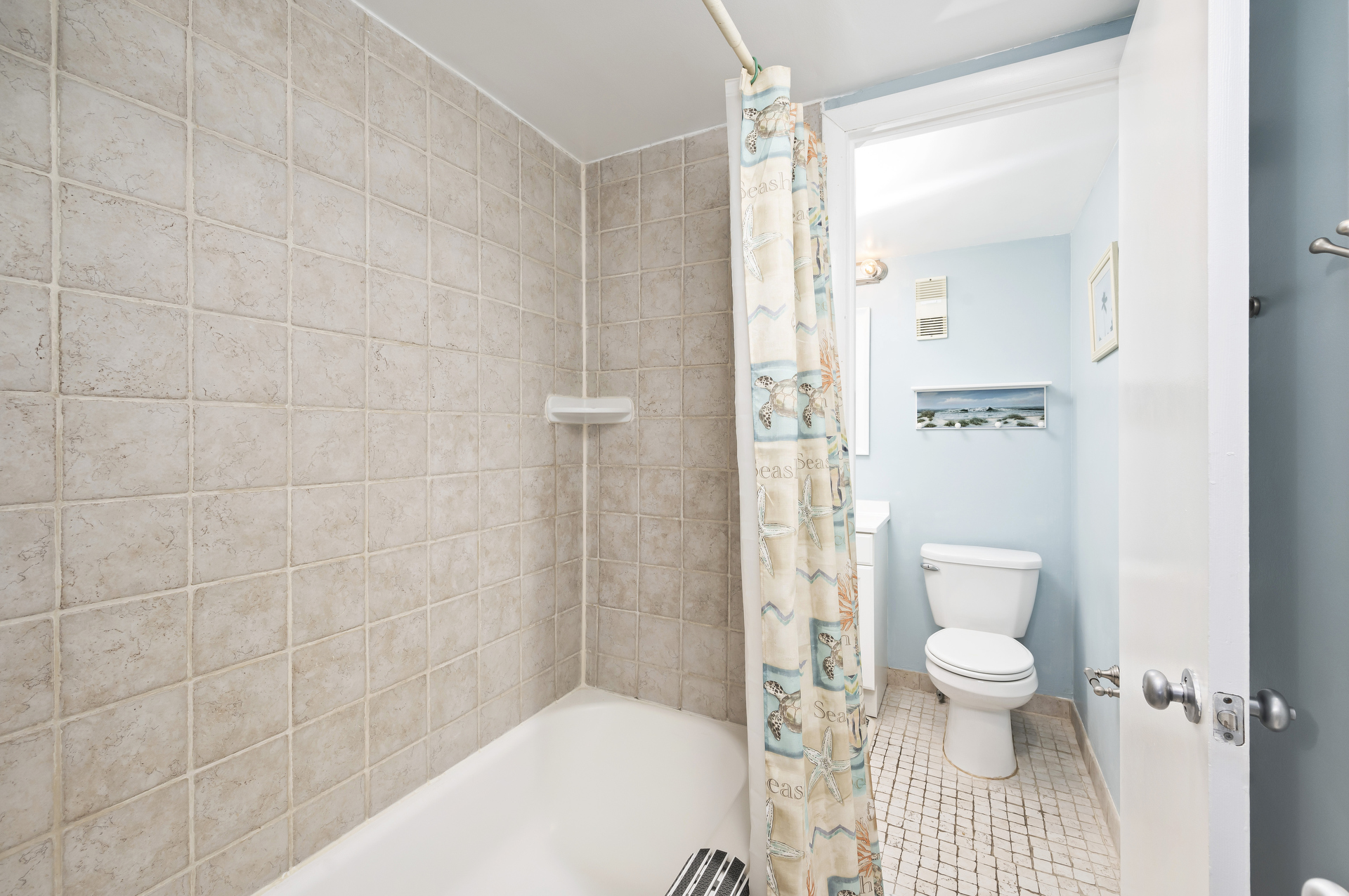 Rinse off the Sun & Sand in the Shower/Tub Combo.