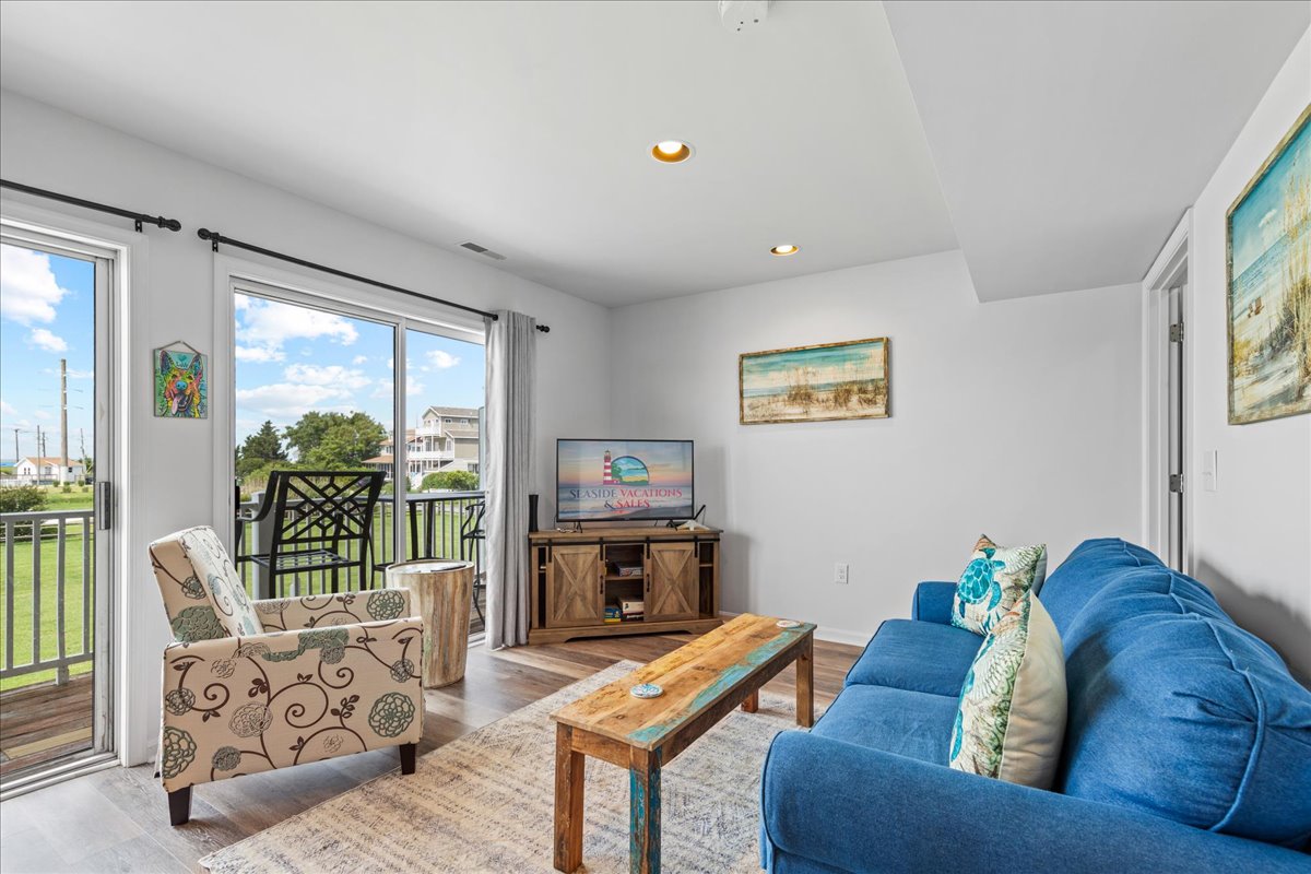 Relax with Free WiFi and Flat Screen Smart TV.