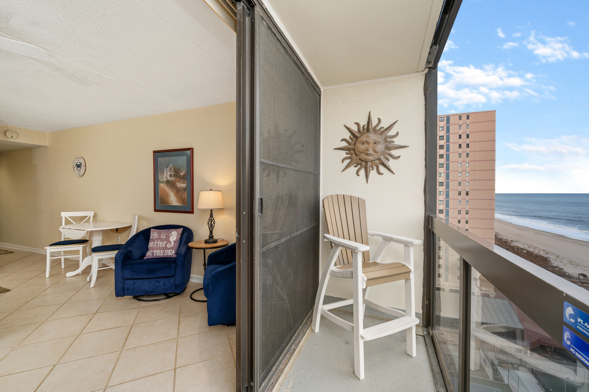 Step out to the Balcony & take in the Sweet & Salty Ocean Air!