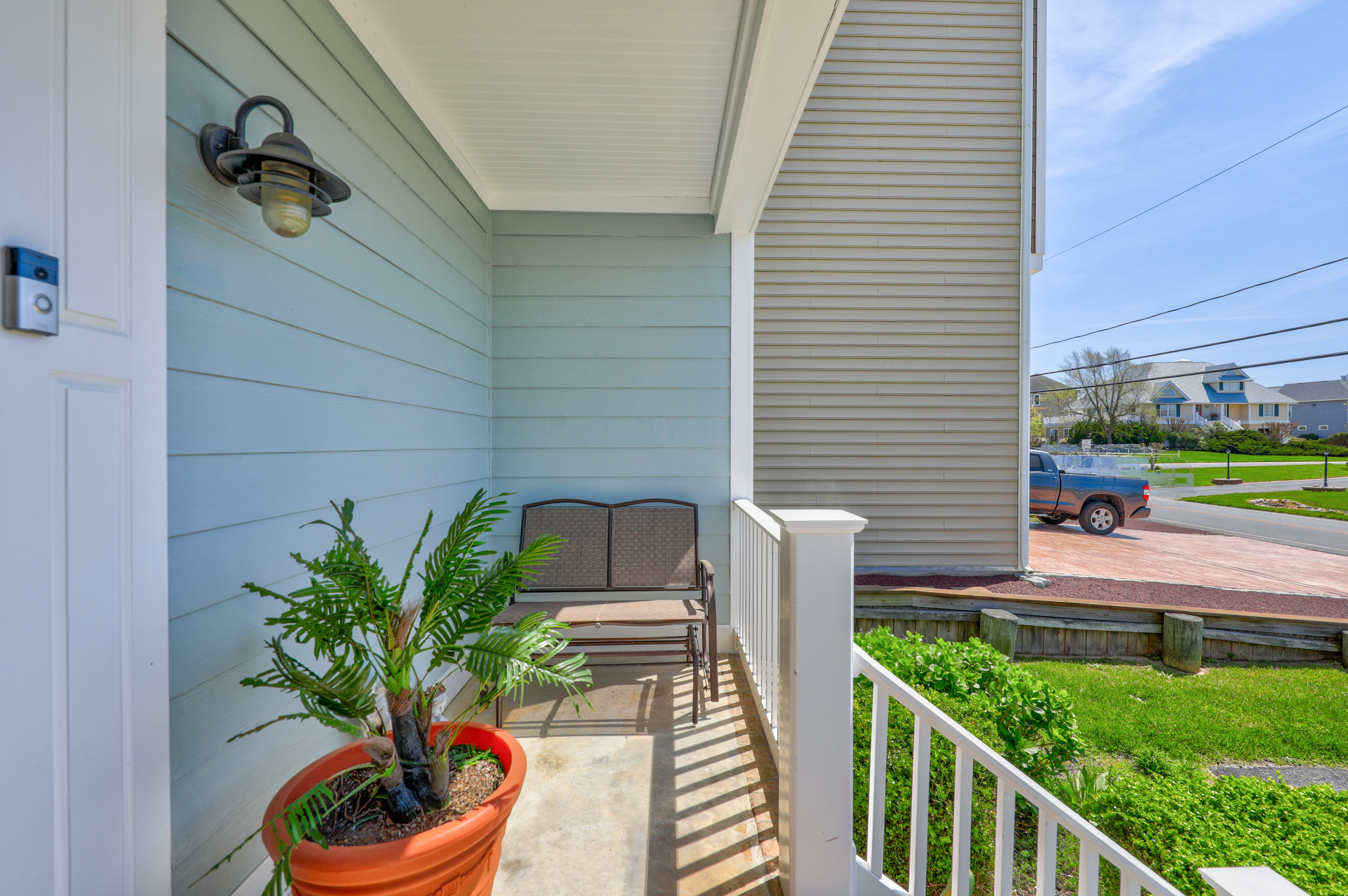 Enjoy your morning coffee from the porch.