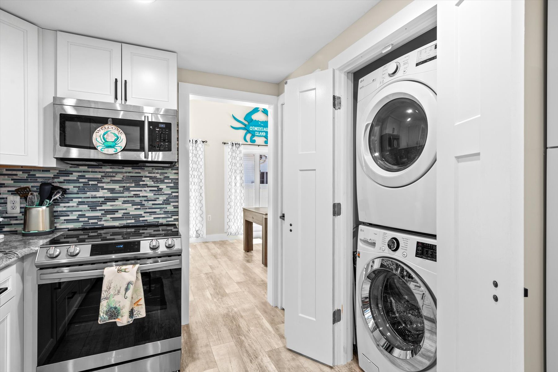 Full Size Washer and Dryer for your convenience.