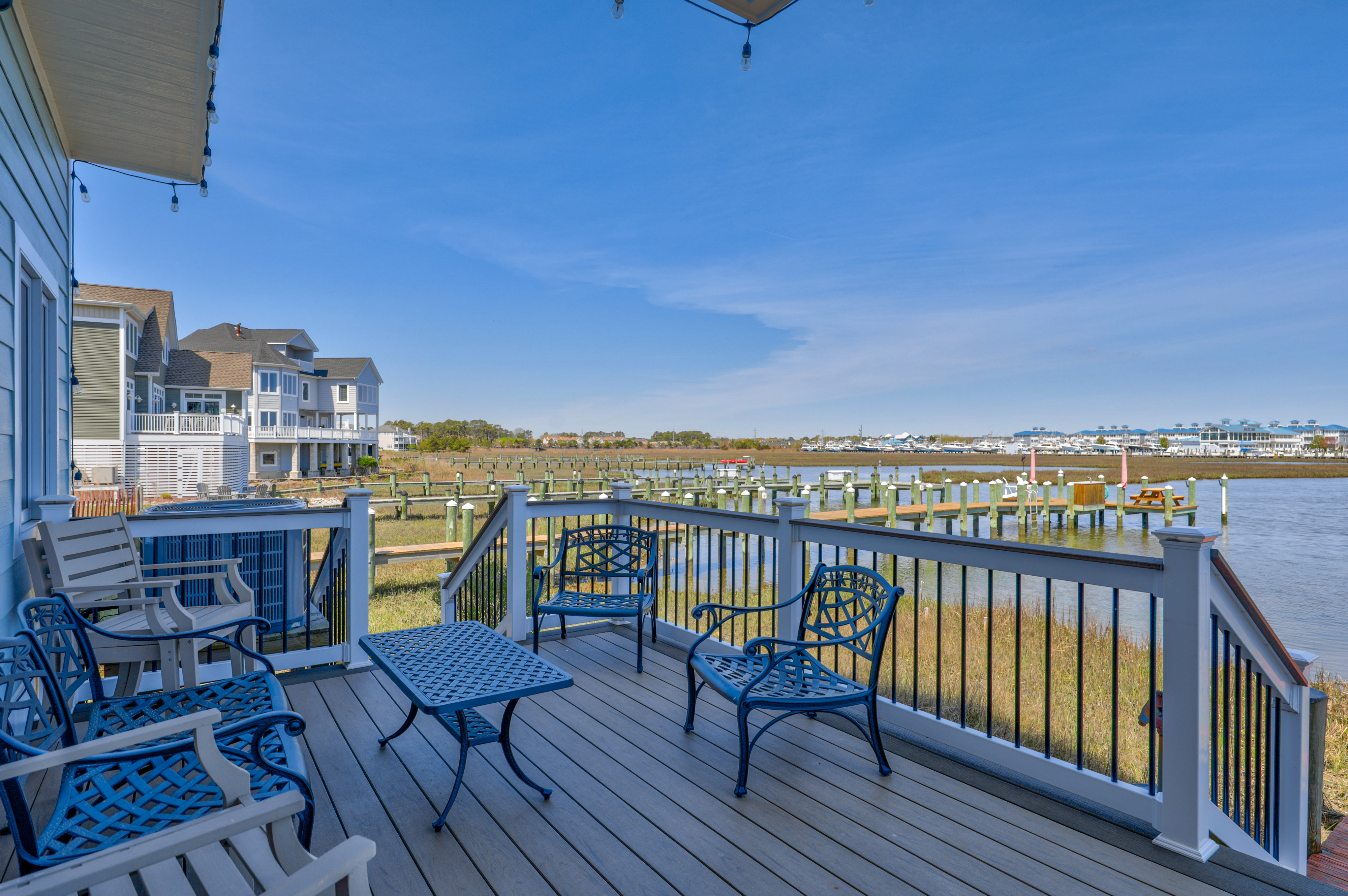 Relax in the outdoor furniture.