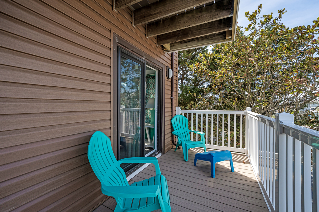 The main level balcony just off the living area