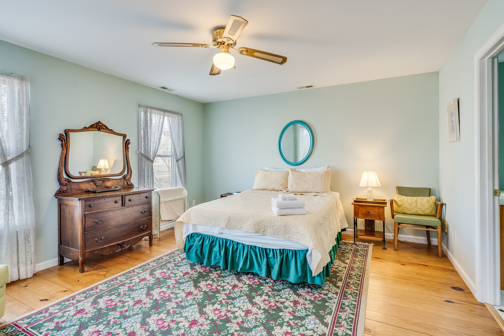 Bedroom 3 is a Master with a Queen, also upstairs.