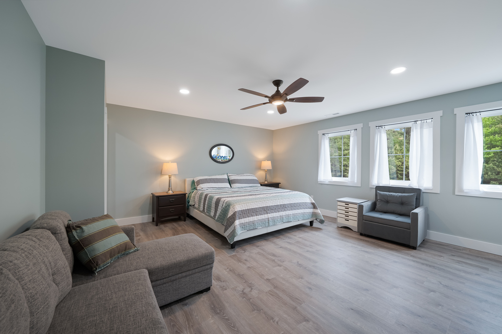 Bedroom 3 has both a King Bed, Twin Sleeper Chair, and Full Size Sleeper Sofa.