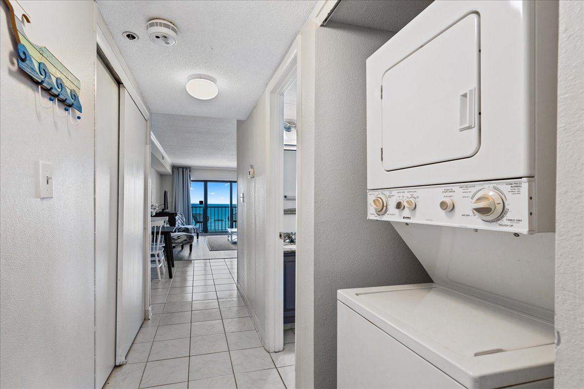 Stacked Washer & Dryer for your convenience!