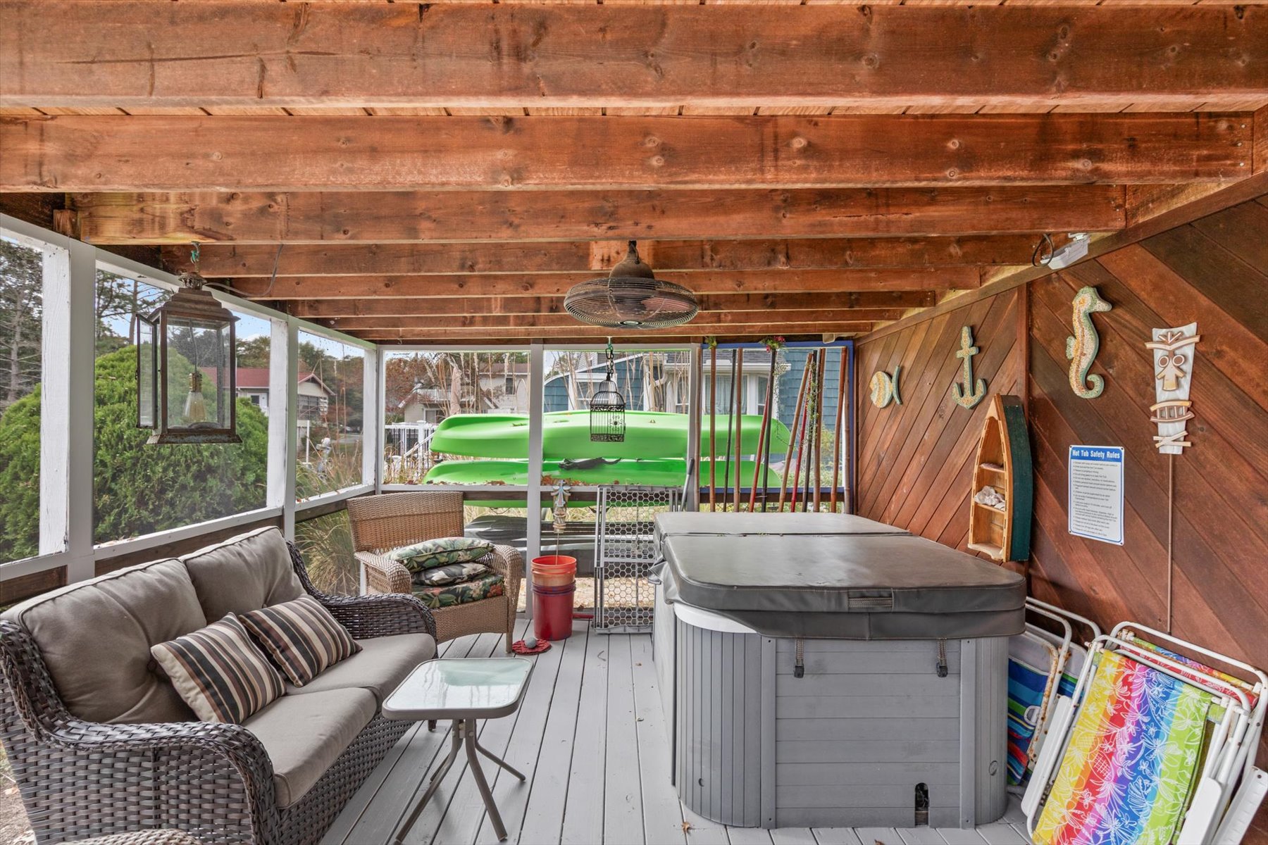 Take a Dip in the HotTub on those Chilly nights.