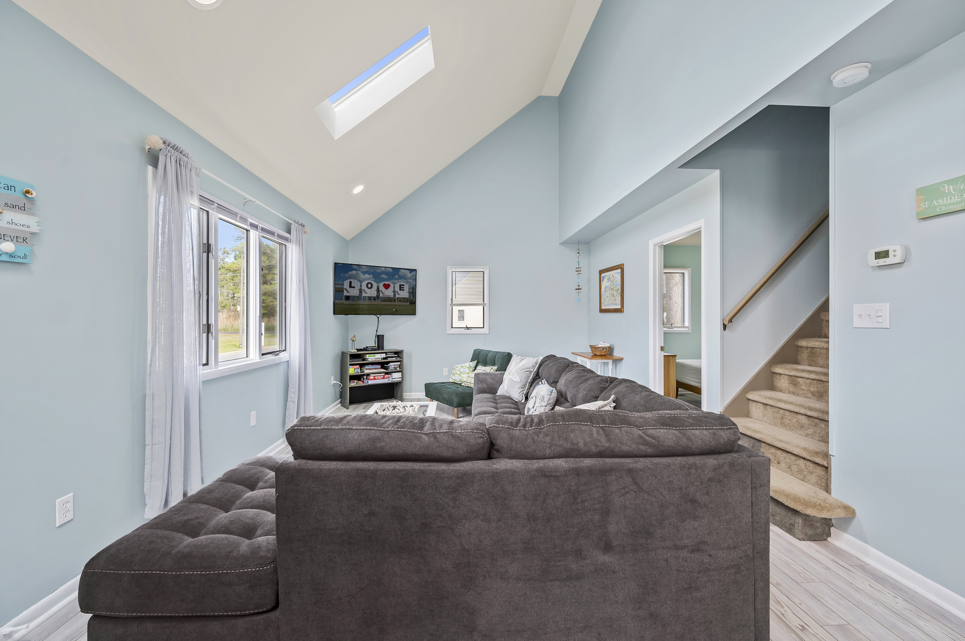 Relax for family movie night in style.