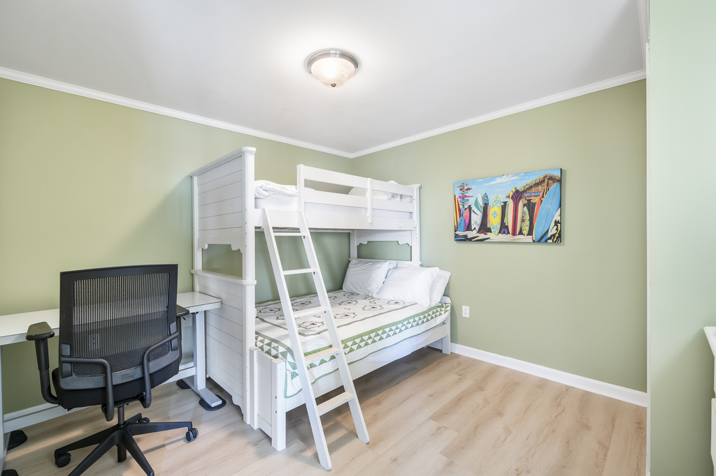 Bedroom 2 is perfect for your little ones, with a pyramid bunk!