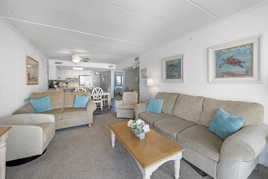 The couch opens up to a sleeper sofa for additional sleeping space!