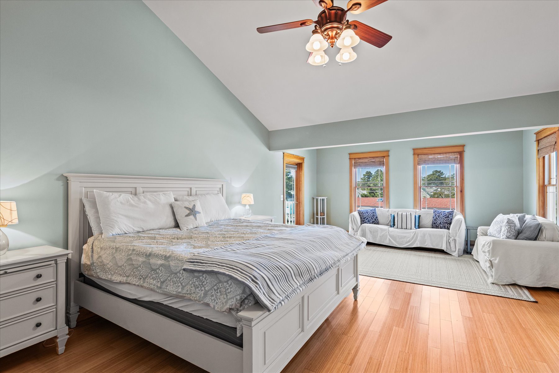 Serene Coastal Colors promise a restful night's sleep.