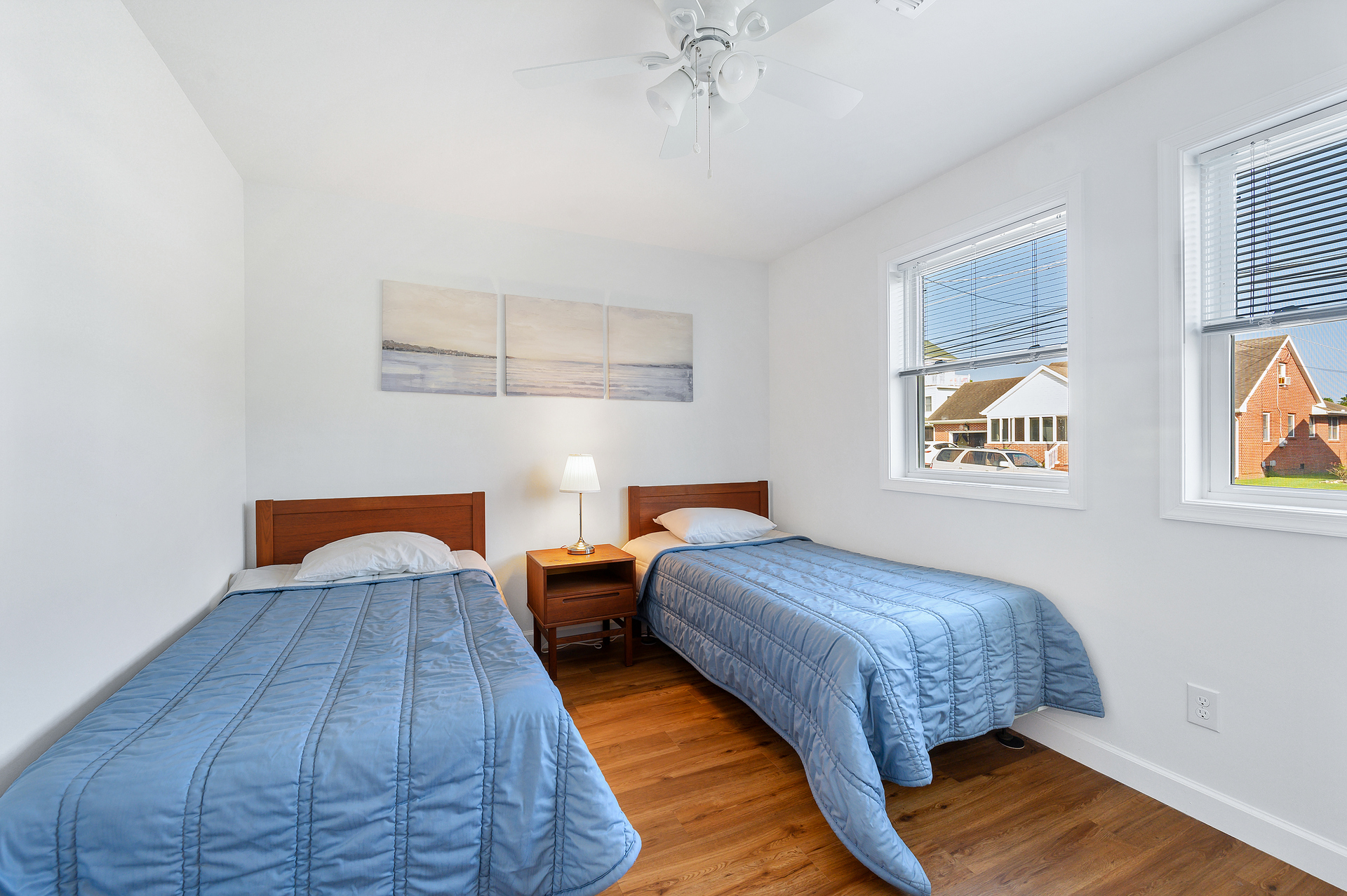 Also on the 1st Floor, Bedroom 1 has 2 Twin Beds.