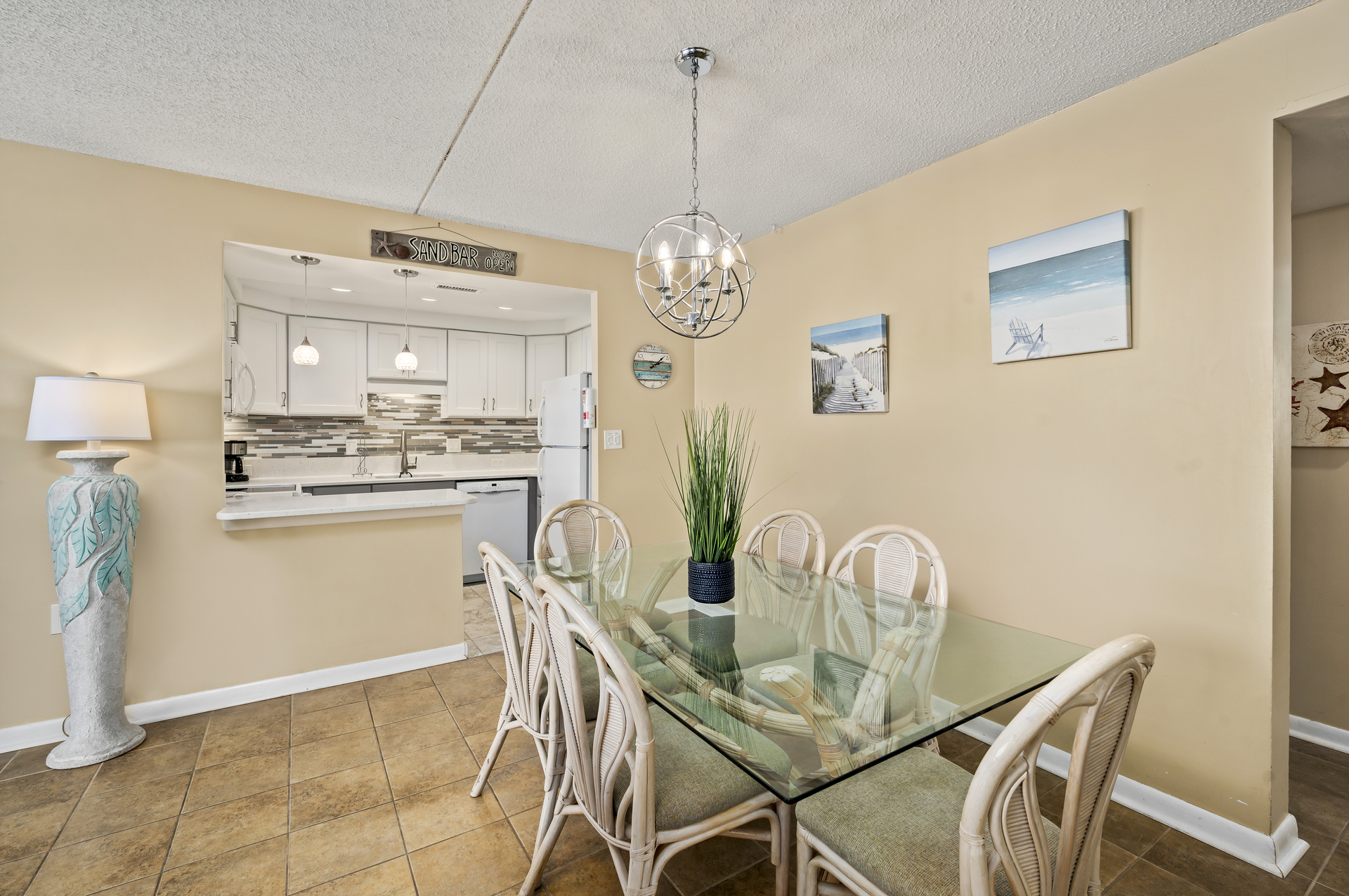 Enjoy a home cooked meal at the Dining Table, seating 6!