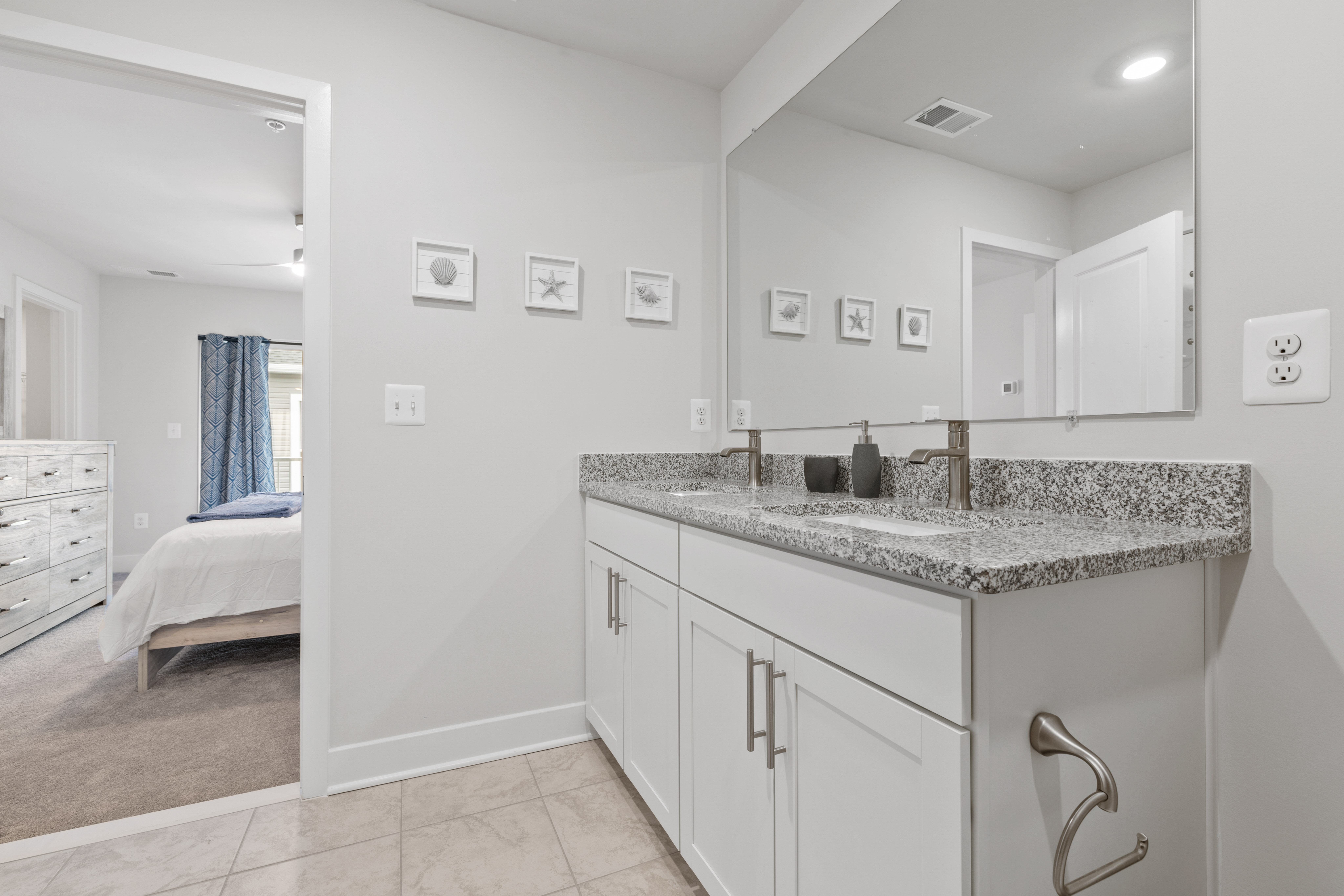 Plenty of room for 2 with this double sink vanity!