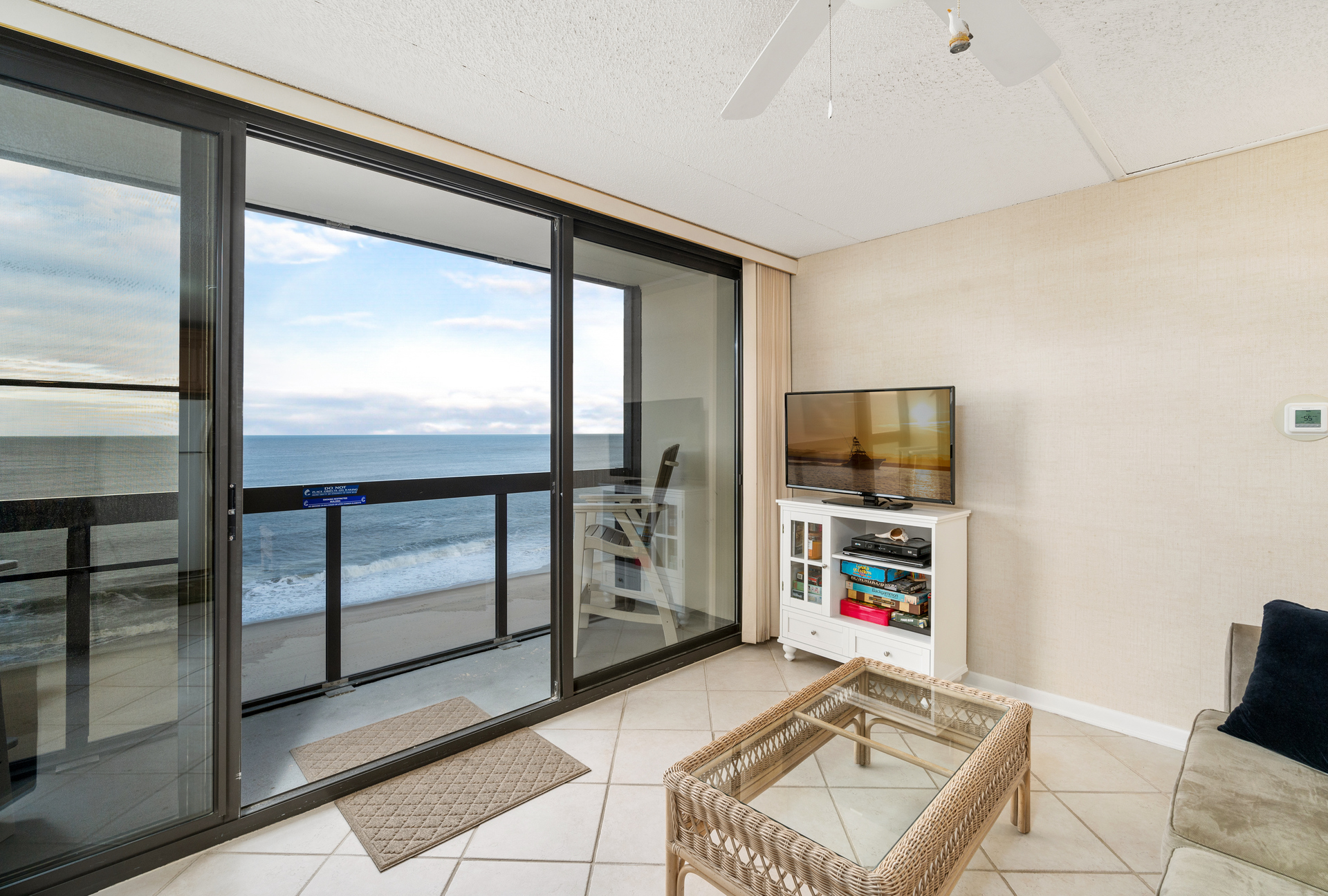 Cozy up for a Movie on the Flat Screen TV!