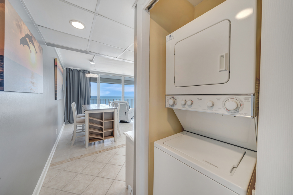 There's even a stackable Washer/Dryer for your convenience!