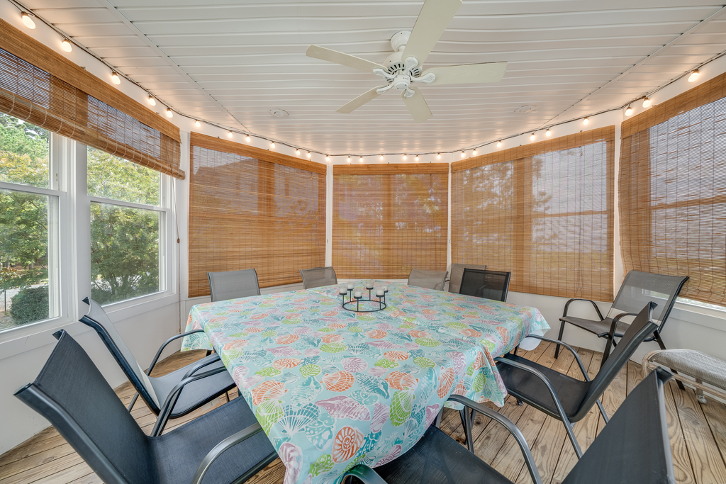 Or, dine at the huge Dining Table in the Sunroom!