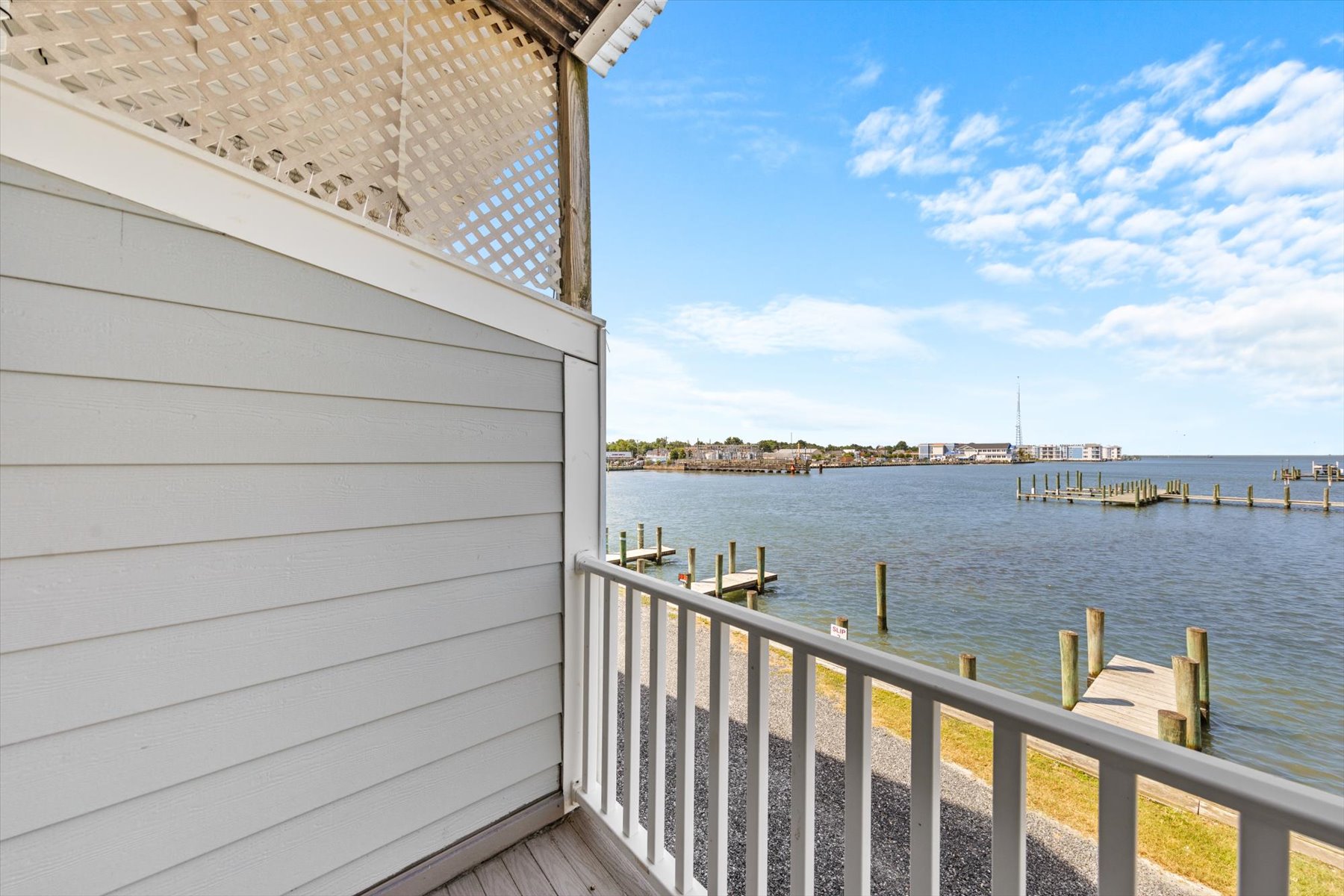 Slip outside to watch Herons, Egrets, and Eagles fish for their morning meal.